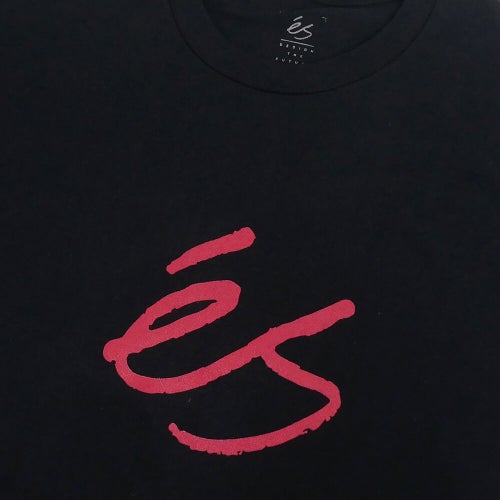 ES T-SHIRT エス Tシャツ SCRIPT MID BLACK スケートボード スケボー 1