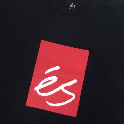 ES T-SHIRT エス Tシャツ MAIN BLOCK BLACK スケートボード スケボー 1