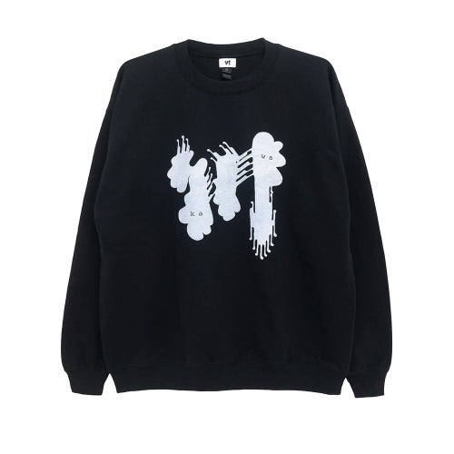 KAWA CREW SWEAT 川 トレーナー 川 BIG LOGO BLACK/WHITE スケートボード スケボー 