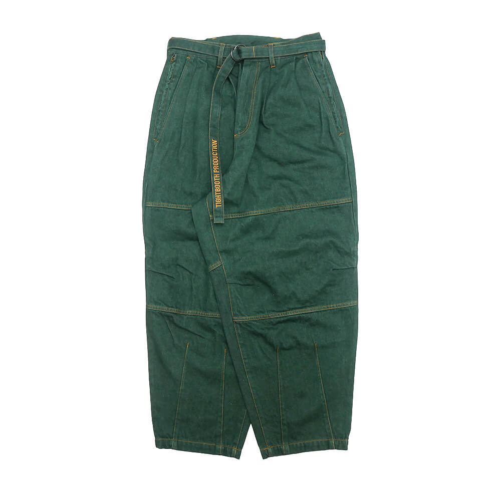 TIGHTBOOTH（TBPR） PANTS タイトブース パンツ ジーンズ DENIM BALLOON DARK GREEN スケートボード スケボー 