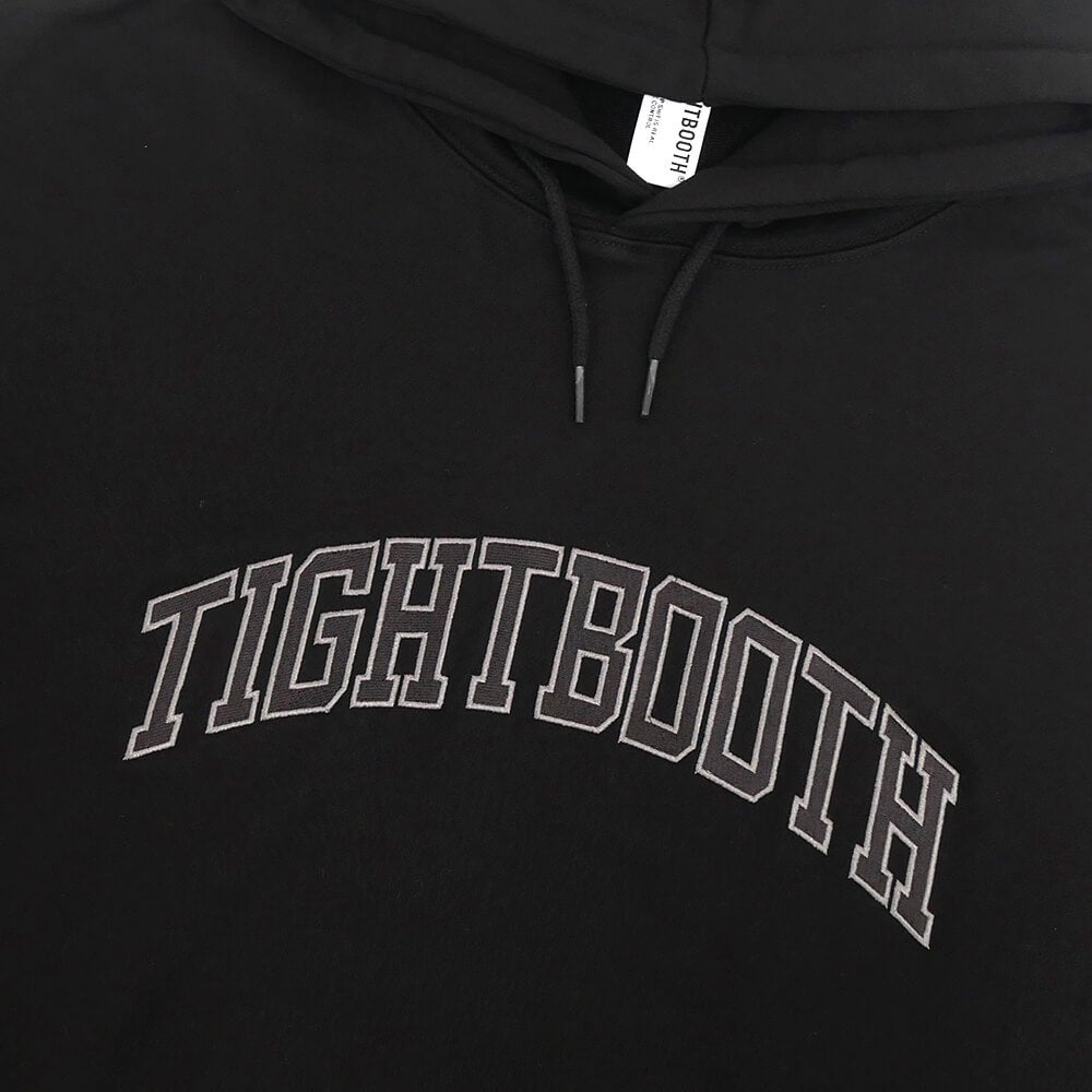TIGHTBOOTH（TBPR）HOOD タイトブース パーカー COLLEGE HOODIE BLACK スケートボード スケボー 1