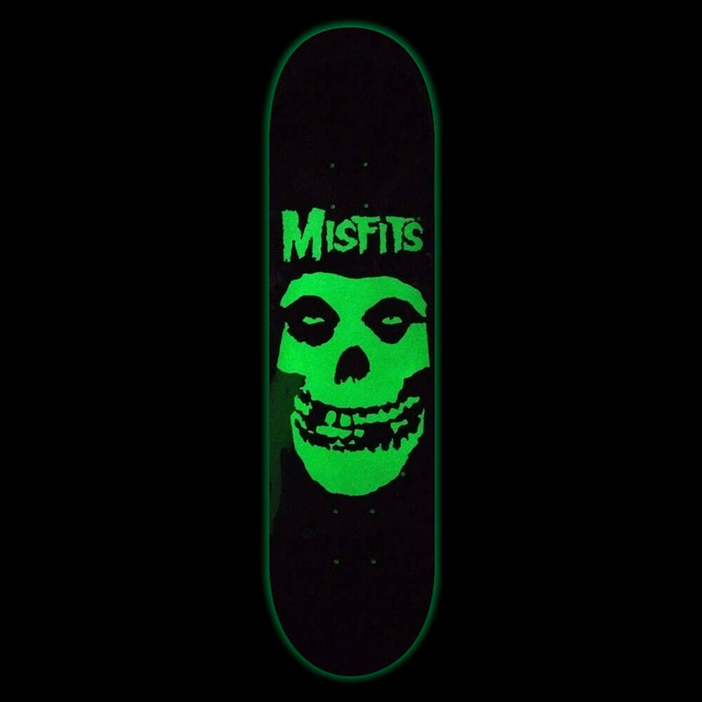 ZERO DECK ゼロ デッキ TEAM MISFITS FIEND SKULL GITD 8.25 スケートボード スケボー 3