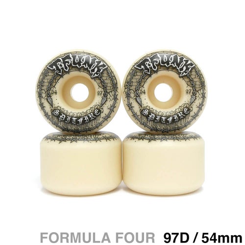 SPITFIRE WHEEL スピットファイヤー ウィール FORMULA FOUR（F4）97D RADIAL FULL T-FUNK RAW 54mm スケートボード スケボー　1