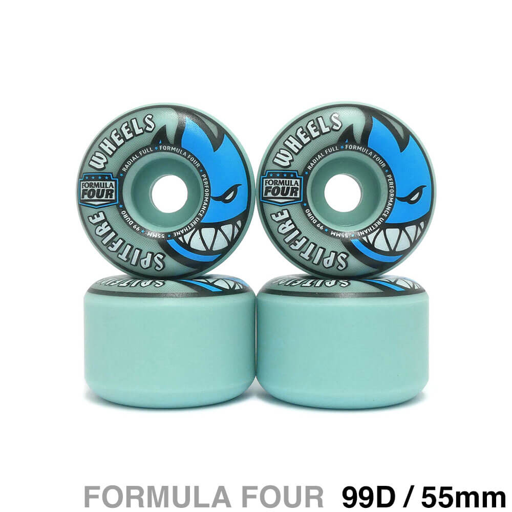 SPITFIRE WHEEL スピットファイヤー ウィール FORMULA FOUR（F4）99D RADIAL FULL ライトブルー 55mm スケートボード スケボー 1