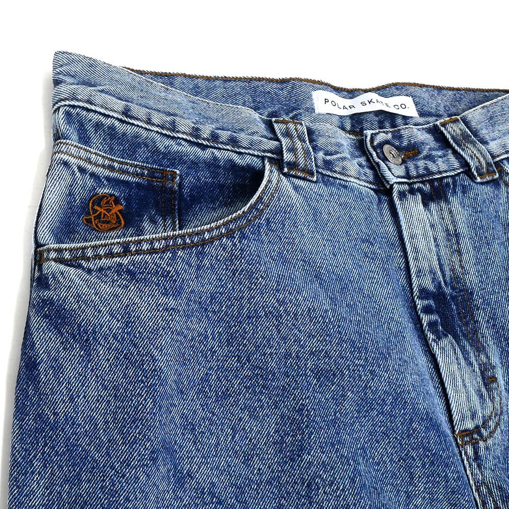 POLAR JEANS ポーラー パンツ ジーンズ 93! PANTS HEAVY WASHED BLUE スケートボード スケボー 1