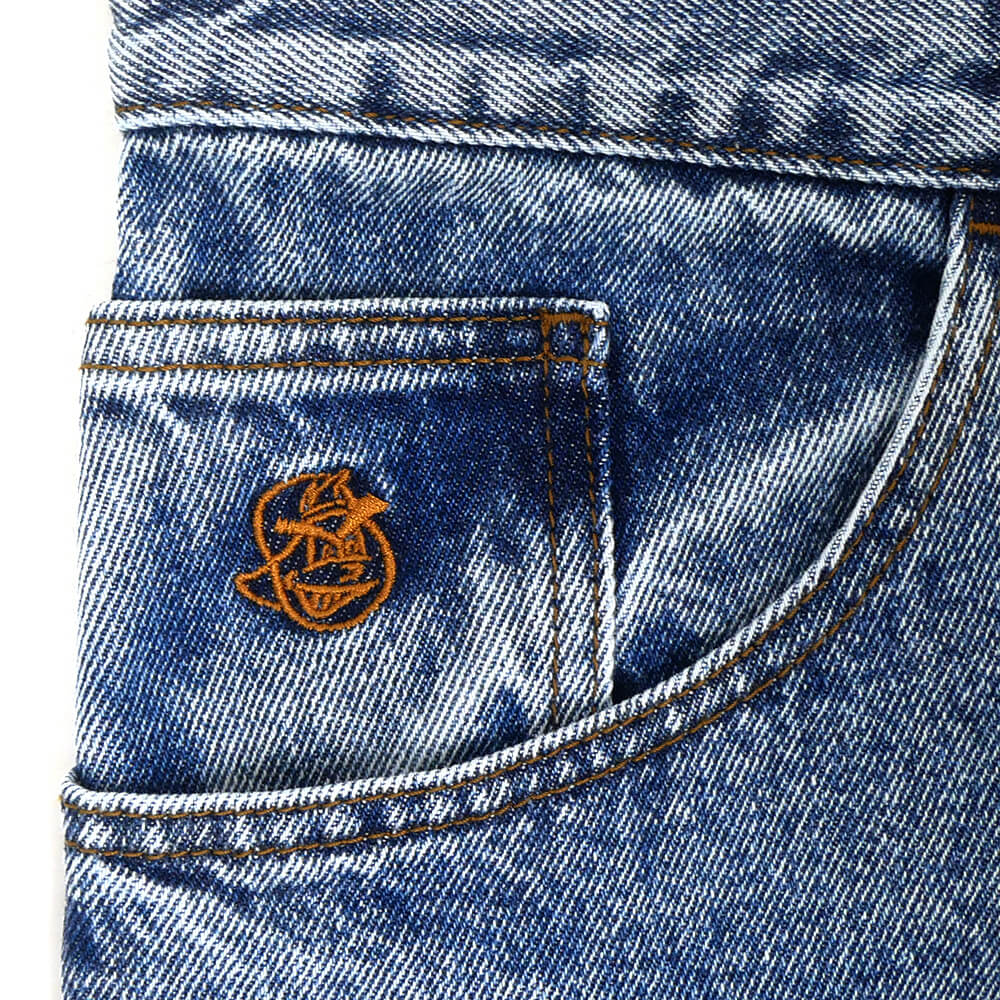 POLAR JEANS ポーラー パンツ ジーンズ 93! PANTS HEAVY WASHED BLUE スケートボード スケボー 7