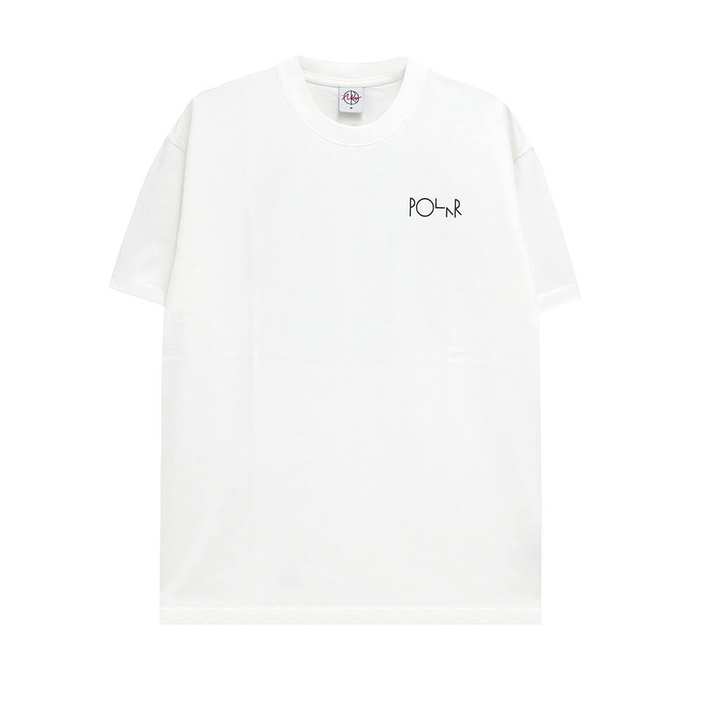 POLAR T-SHIRT ポーラー Tシャツ FILL LOGO MARTAS ROSES WHITE スケートボード スケボー 1