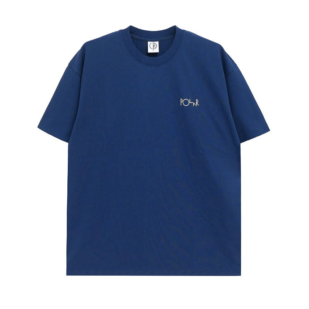 POLAR T-SHIRT ポーラー Tシャツ STROKE LOGO CONTRAST GREY BLUE スケートボード スケボー 1