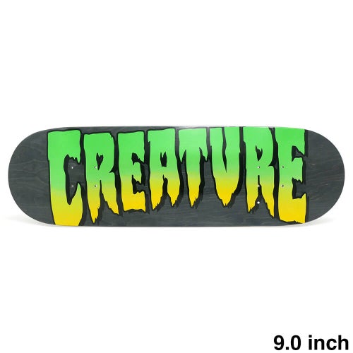 CREATURE DECK クリーチャー デッキ TEAM LOGO STUMPS BLACK STAIN 9.0 スケートボード スケボー 1