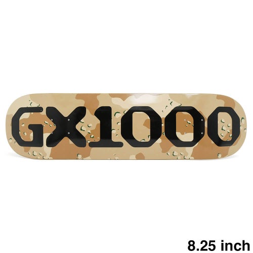 GX1000 DECK ジーエックス1000 デッキ TEAM OG LOGO CAMO BLACK 8.25 スケートボード スケボー 1