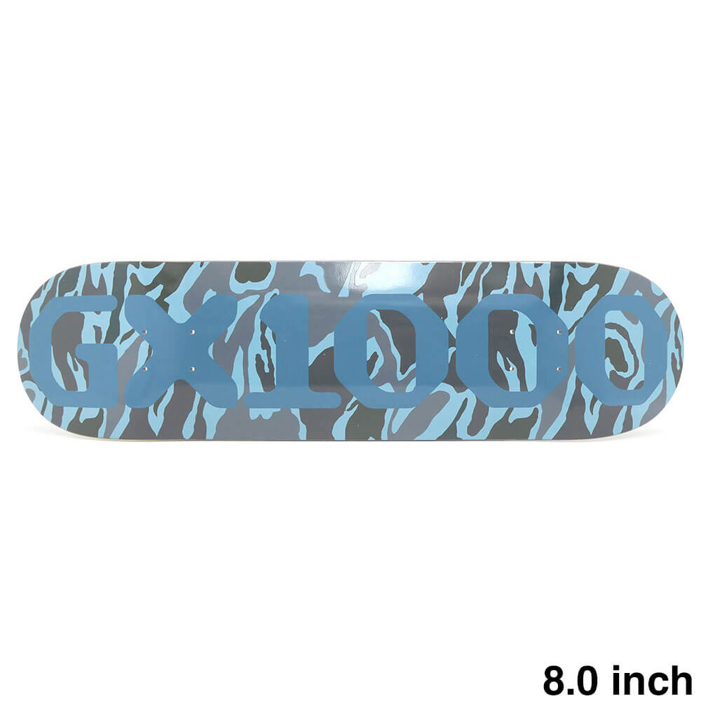 GX1000 DECK ジーエックス1000 デッキ TEAM OG LOGO CAMO BLUE 8.0 スケートボード スケボー 1
