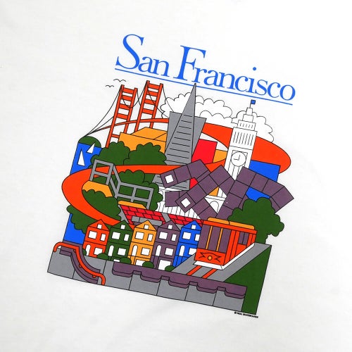 REAL T-SHIRT リアル Tシャツ SF TRAVEL WHITE スケートボード スケボー 1