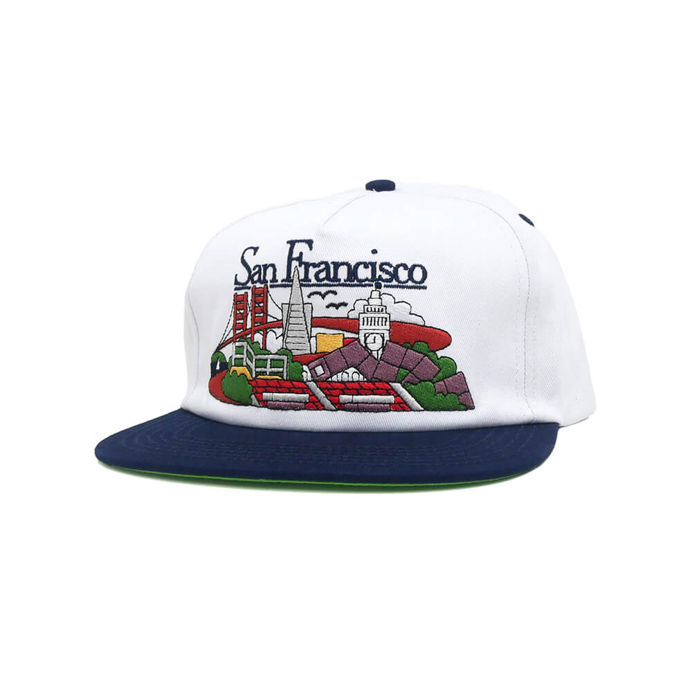 REAL CAP リアル キャップ SFC SNAPBACK WHITE/NAVY スケートボード スケボー 