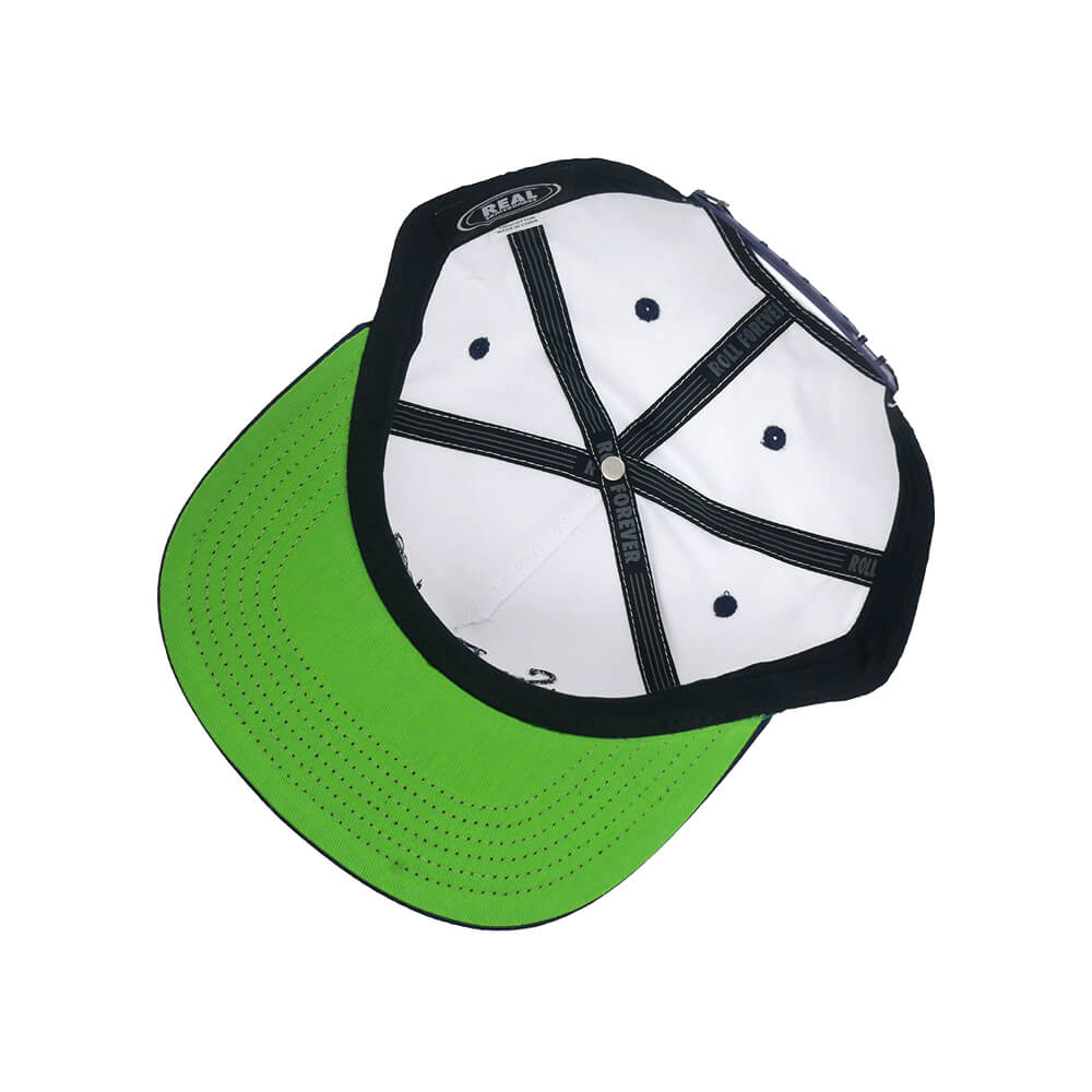 REAL CAP リアル キャップ SFC SNAPBACK WHITE/NAVY スケートボード
