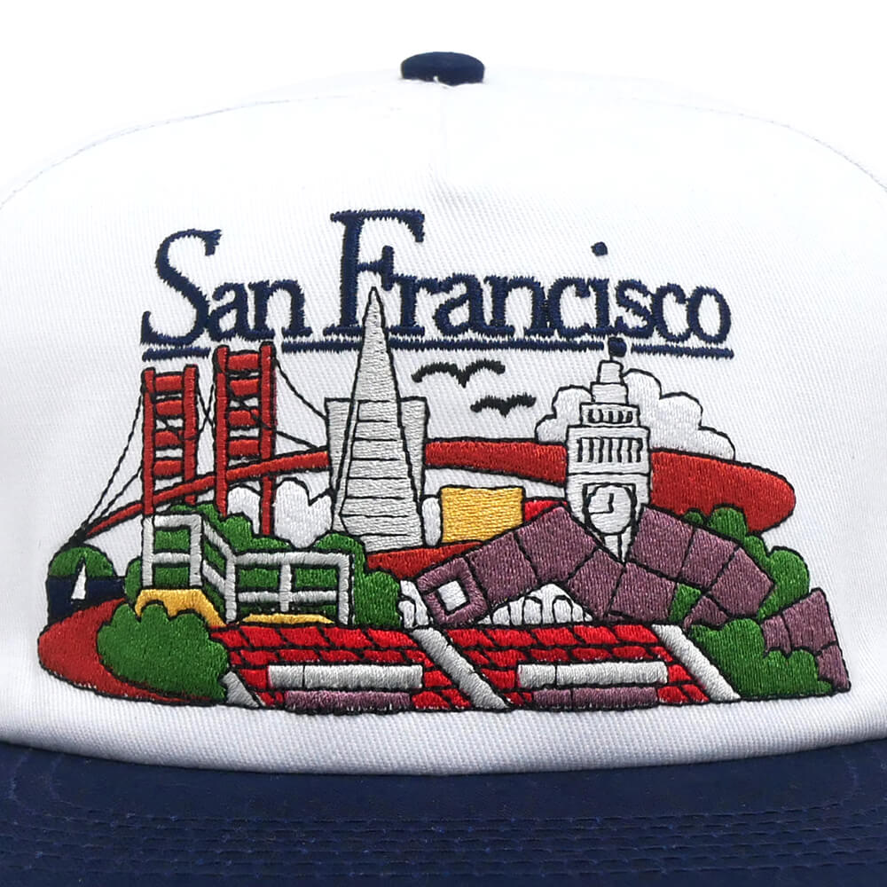 REAL CAP リアル キャップ SFC SNAPBACK WHITE/NAVY スケートボード スケボー 4