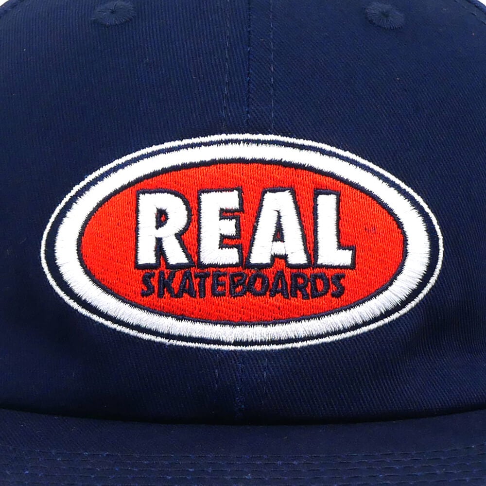 REAL CAP リアル キャップ OVAL EMB STRAPBACK NAVY/RED/WHITE スケートボード スケボー 4
