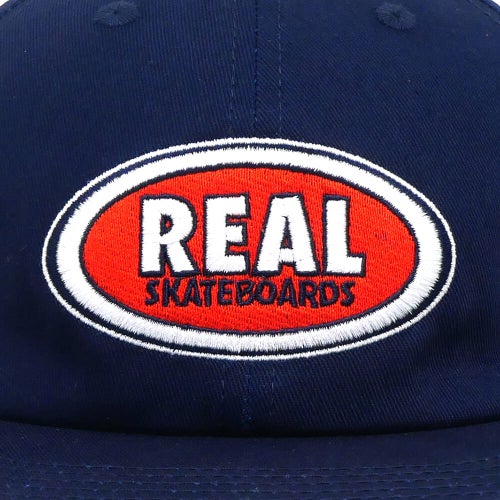 REAL CAP リアル キャップ OVAL EMB STRAPBACK NAVY/RED/WHITE スケートボード スケボー 4