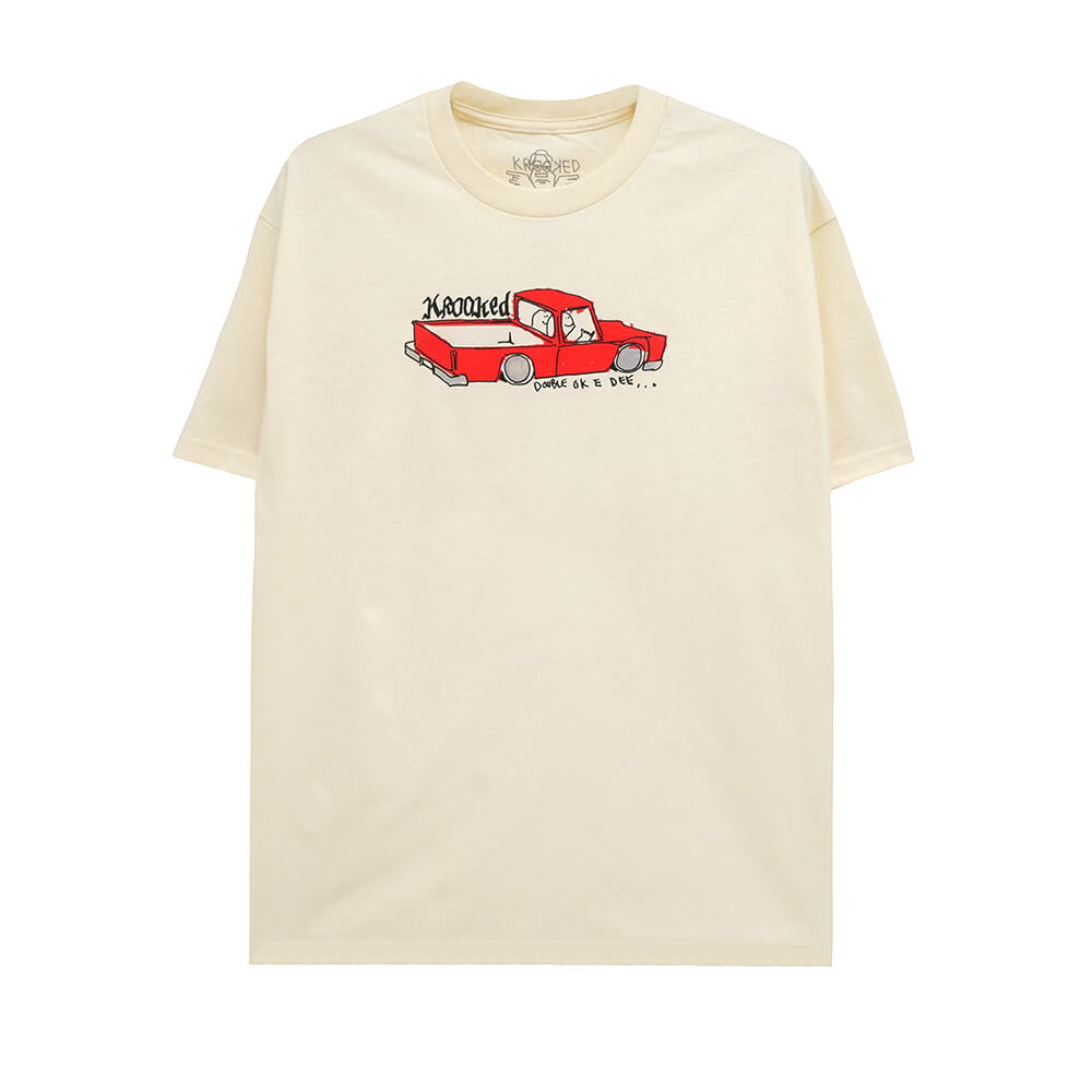  KROOKED T-SHIRT クルキッド Tシャツ DOUBLE OK CREAM スケートボード スケボー 