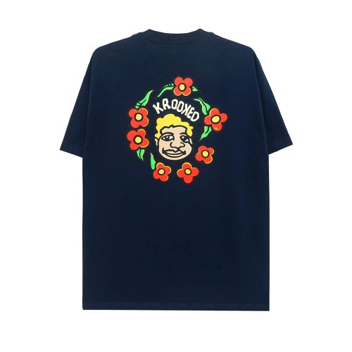 KROOKED T-SHIRT クルキッド Tシャツ KROOKED MG NAVY スケートボード スケボー 