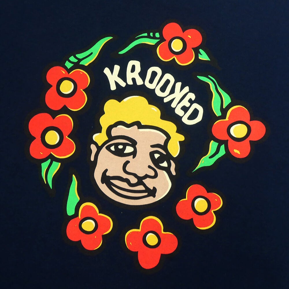 KROOKED T-SHIRT クルキッド Tシャツ KROOKED MG NAVY スケートボード スケボー 3