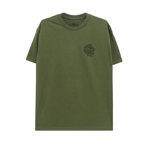 KROOKED T-SHIRT クルキッド Tシャツ KROOKED MG ARMY GREEN スケートボード スケボー 1