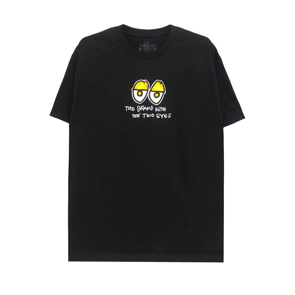 KROOKED T-SHIRT クルキッド Tシャツ TWO EYES FILL BLACK スケートボード スケボー 