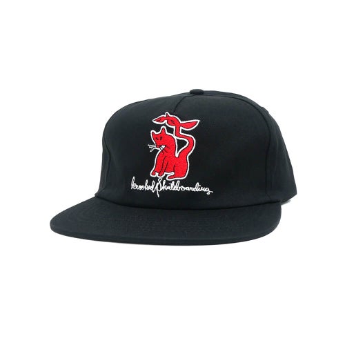 KROOKED CAP クルキッド キャップ KAT SERPENT SNAPBACK BLACK/RED スケートボード スケボー 
