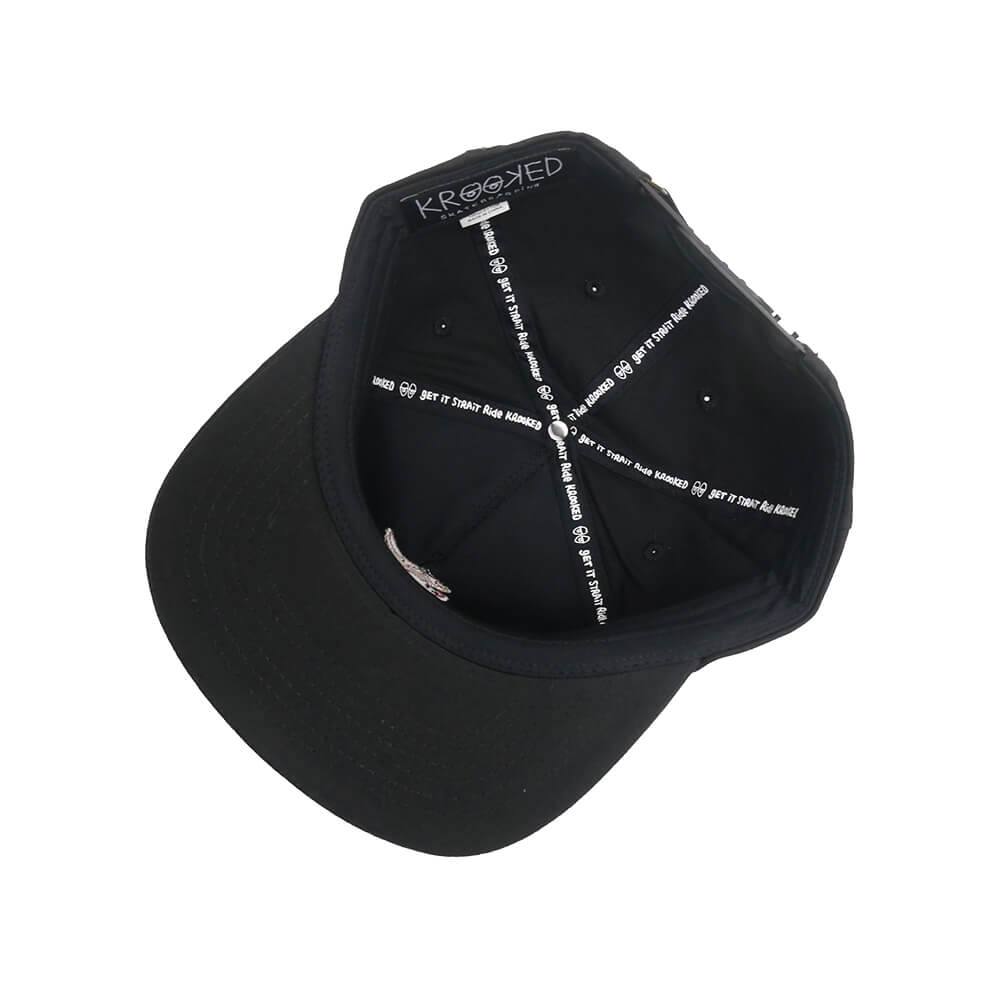 KROOKED CAP クルキッド キャップ KAT SERPENT SNAPBACK BLACK/RED スケートボード スケボー 3