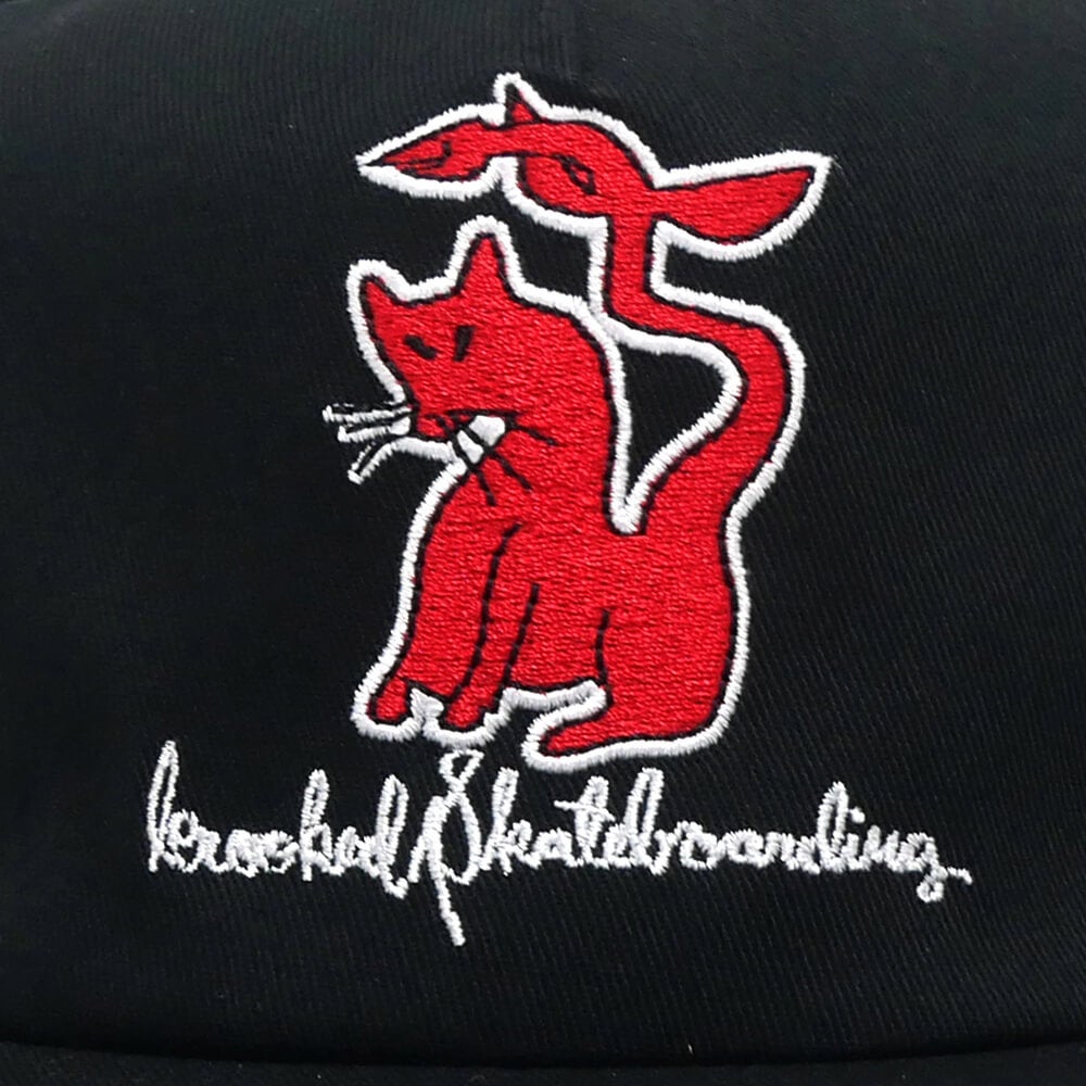 KROOKED CAP クルキッド キャップ KAT SERPENT SNAPBACK BLACK/RED スケートボード スケボー 4