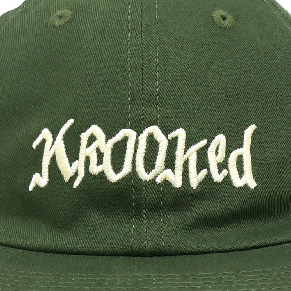 KROOKED CAP クルキッド キャップ DOUBLE OK SCRIPT STRAPBACK OLIVE/CREAM スケートボード スケボー 4
