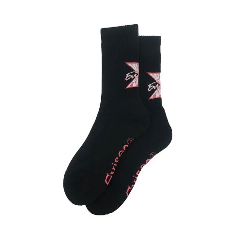 EVISEN SOCKS エビセン ソックス 靴下 MIND FUCK BLACK スケートボード スケボー 3