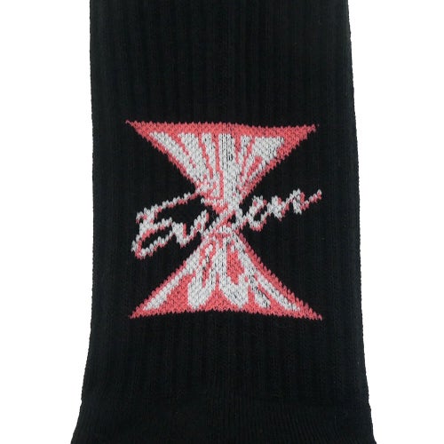 EVISEN SOCKS エビセン ソックス 靴下 MIND FUCK BLACK スケートボード スケボー 4
