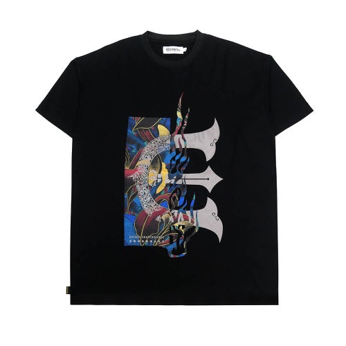 EVISEN T-SHIRT エビセン Tシャツ JULIEN E LOGO TECH BLACK スケートボード スケボー 