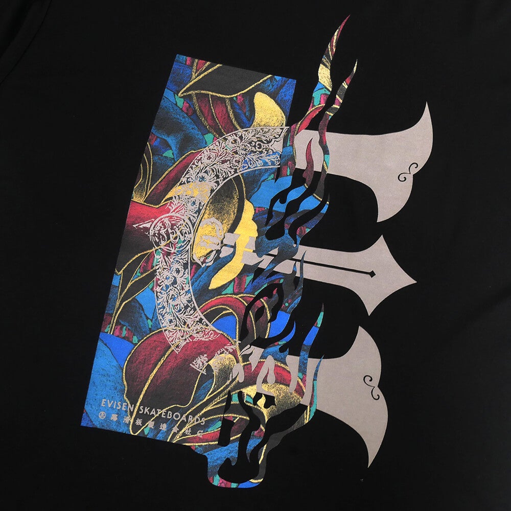 EVISEN T-SHIRT エビセン Tシャツ JULIEN E LOGO TECH BLACK スケートボード スケボー 1