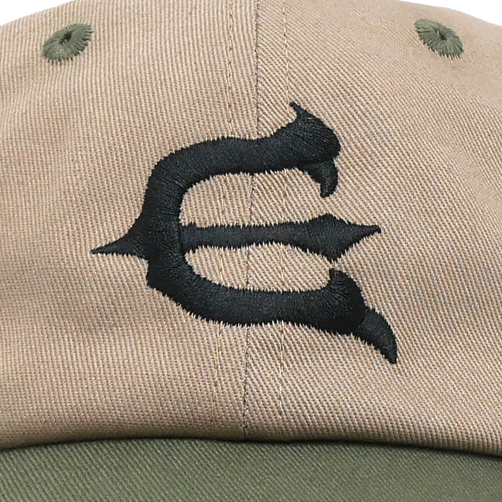 EVISEN CAP エビセン キャップ ONE-UP 6 PANEL BEIGE/OLIVE スケート
