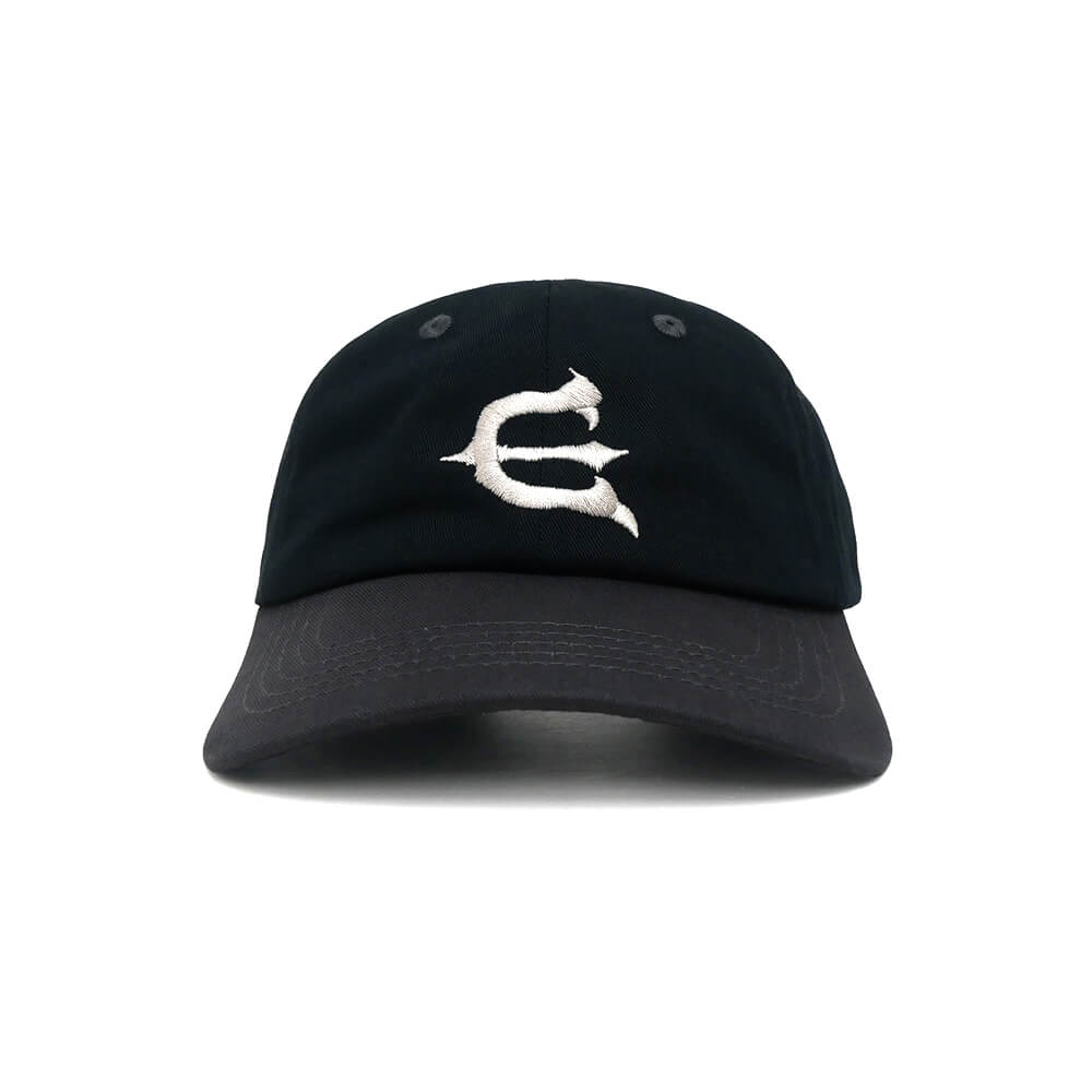 EVISEN CAP エビセン キャップ ONE-UP 6 PANEL BLACK/CHARCOAL