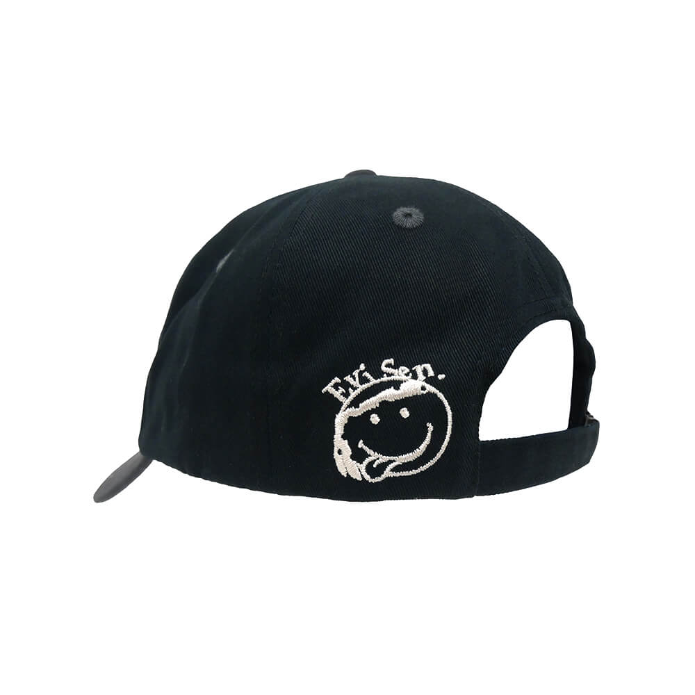 EVISEN CAP エビセン キャップ ONE-UP 6 PANEL BLACK/CHARCOAL