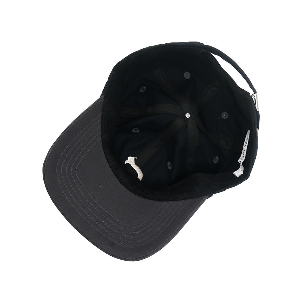 EVISEN CAP エビセン キャップ ONE-UP 6 PANEL BLACK/CHARCOAL