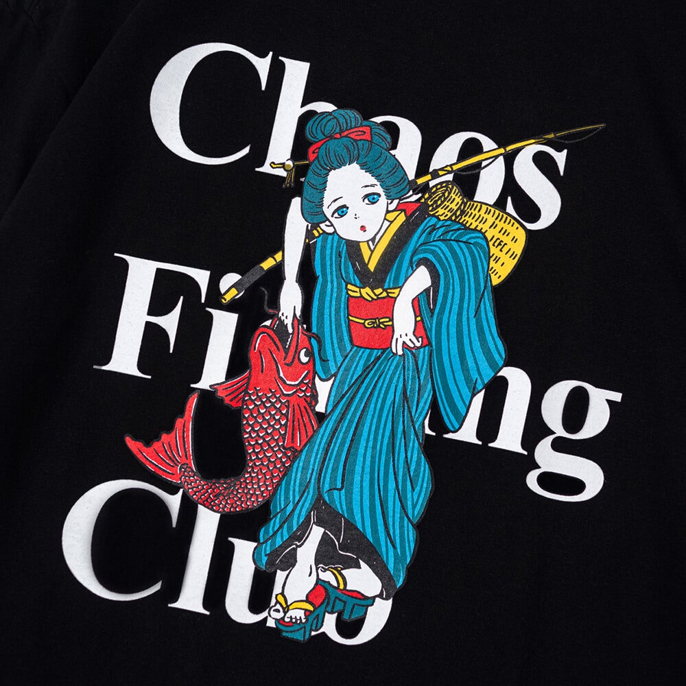 CHAOS FISHING CLUB LONG SLEEVE カオスフィッシングクラブ ロングスリーブTシャツ THE ORIGINAL FISHING GIRL BLACK スケートボード スケボー 3