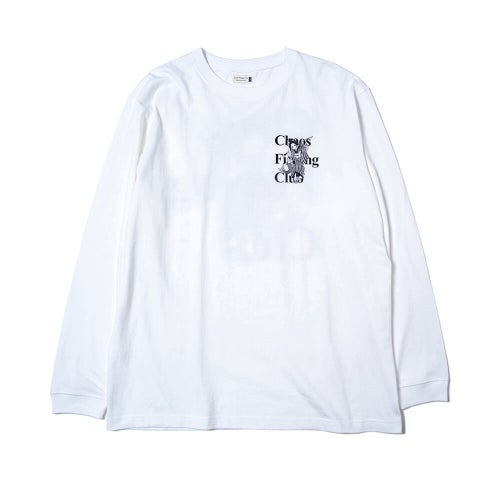 CHAOS FISHING CLUB LONG SLEEVE カオスフィッシングクラブ ロングスリーブTシャツ THE ORIGINAL FISHING GIRL WHITE スケートボード スケボー 1