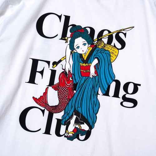 CHAOS FISHING CLUB LONG SLEEVE カオスフィッシングクラブ ロングスリーブTシャツ THE ORIGINAL FISHING GIRL WHITE スケートボード スケボー 3