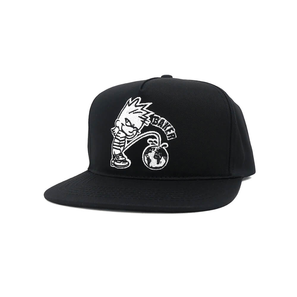 BAKER CAP ベイカー キャップ WHIZZ KID SNAPBACK BLACK スケートボード スケボー 