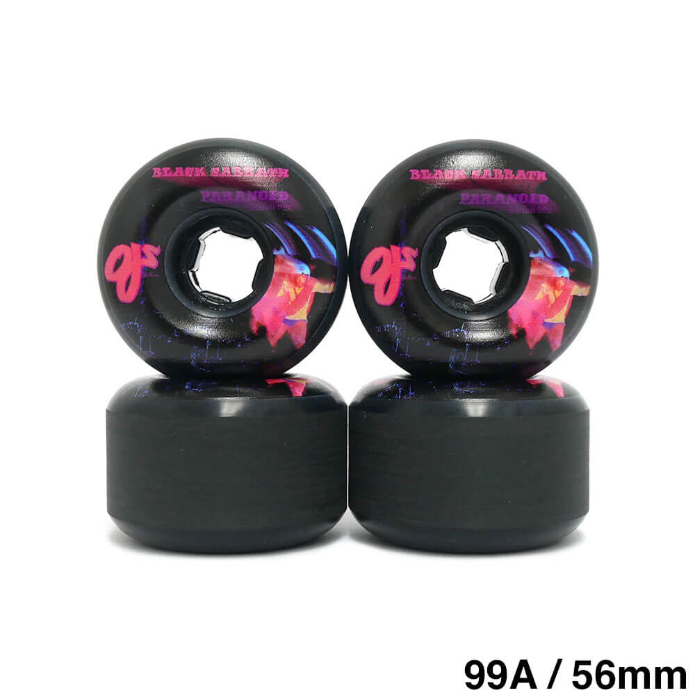 OJ WHEEL オージェー ウィール BLACK SABBATH PARANOID CHUBBIES 黒 56mm スケートボード スケボー 1