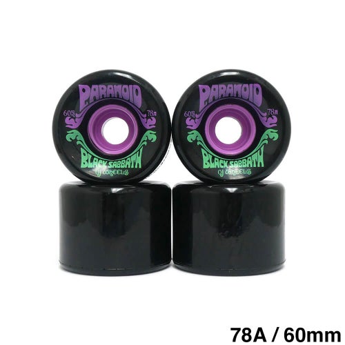 OJ WHEEL オージェー ソフトウィール（クルーザー）SUPER JUICE（78A）BLACK SABBATH PARANOID 黒 60mm スケートボード スケボー 1