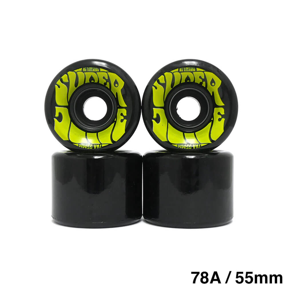 OJ WHEEL オージェー ソフトウィール（クルーザー）MINI SUPER JUICE（78A）黒/黄 55mm スケートボード スケボー 1