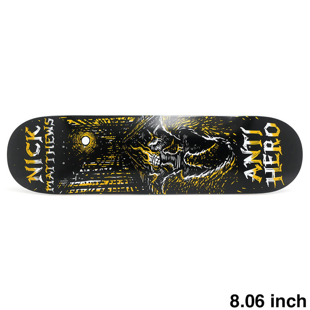 ANTIHERO DECK アンチヒーロー デッキ NICK MATTHEWS FIRESIDE 8.06 スケートボード スケボー 1