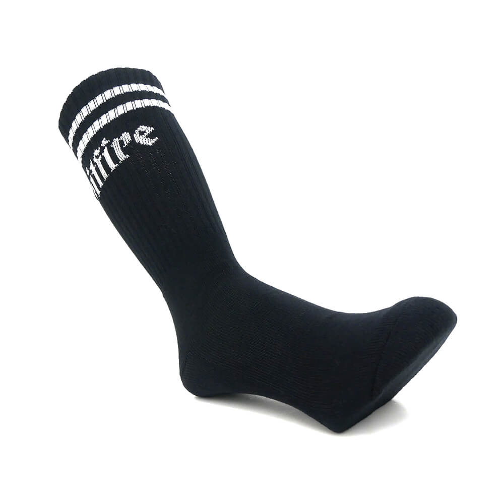 SPITFIRE SOCKS スピットファイヤー ソックス 靴下 MOLOTOV SCRIPT BLACK/WHITE スケートボード スケボー 