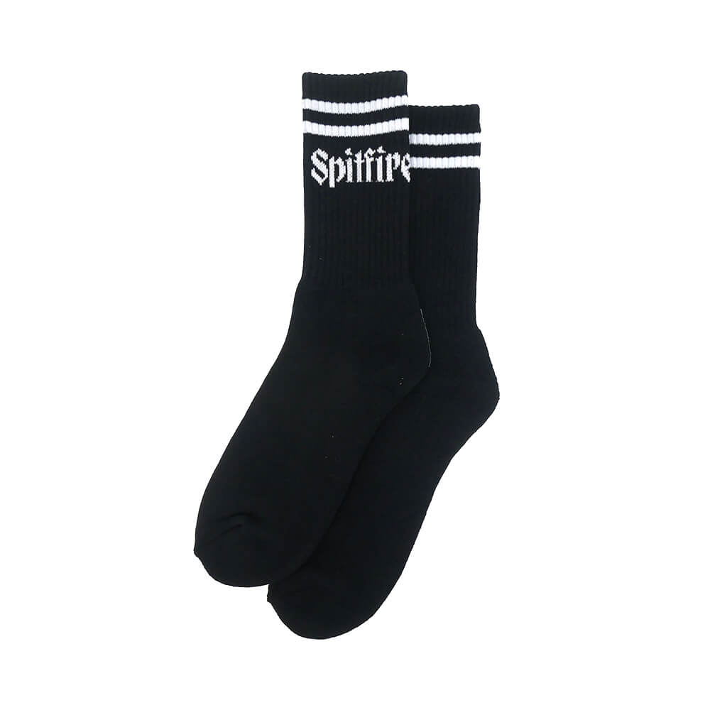 SPITFIRE SOCKS スピットファイヤー ソックス 靴下 MOLOTOV SCRIPT BLACK/WHITE スケートボード スケボー 3