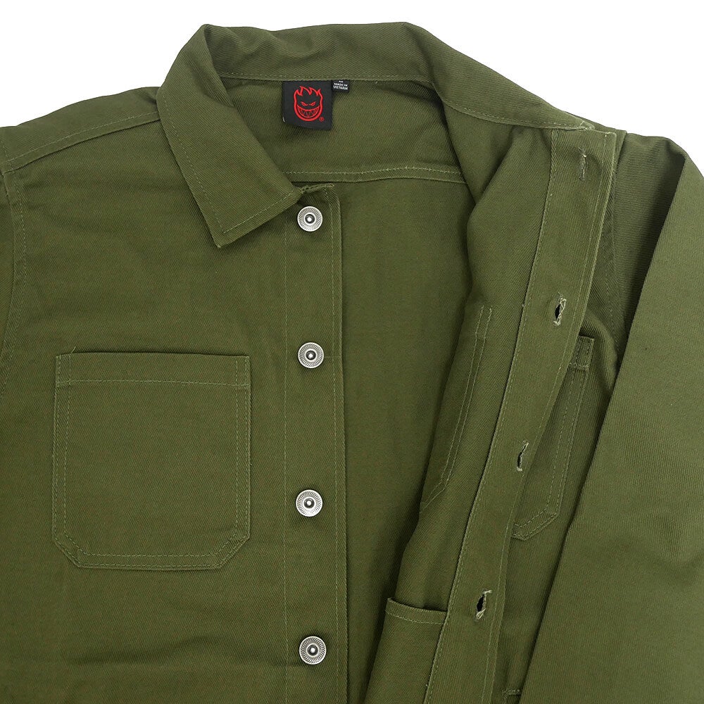 SPITFIRE JACKET スピットファイヤー ジャケット CLASSIC 87 SWIRL SHIRT OLIVE スケートボード スケボー 2