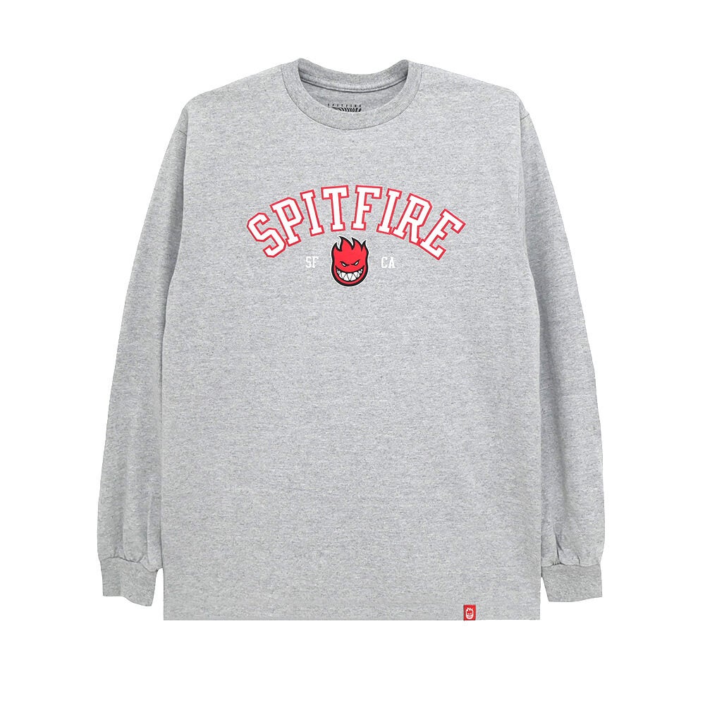 SPITFIRE LONG SLEEVE スピットファイヤー ロングスリーブTシャツ TEAM BIGHEAD GREY スケートボード スケボー 